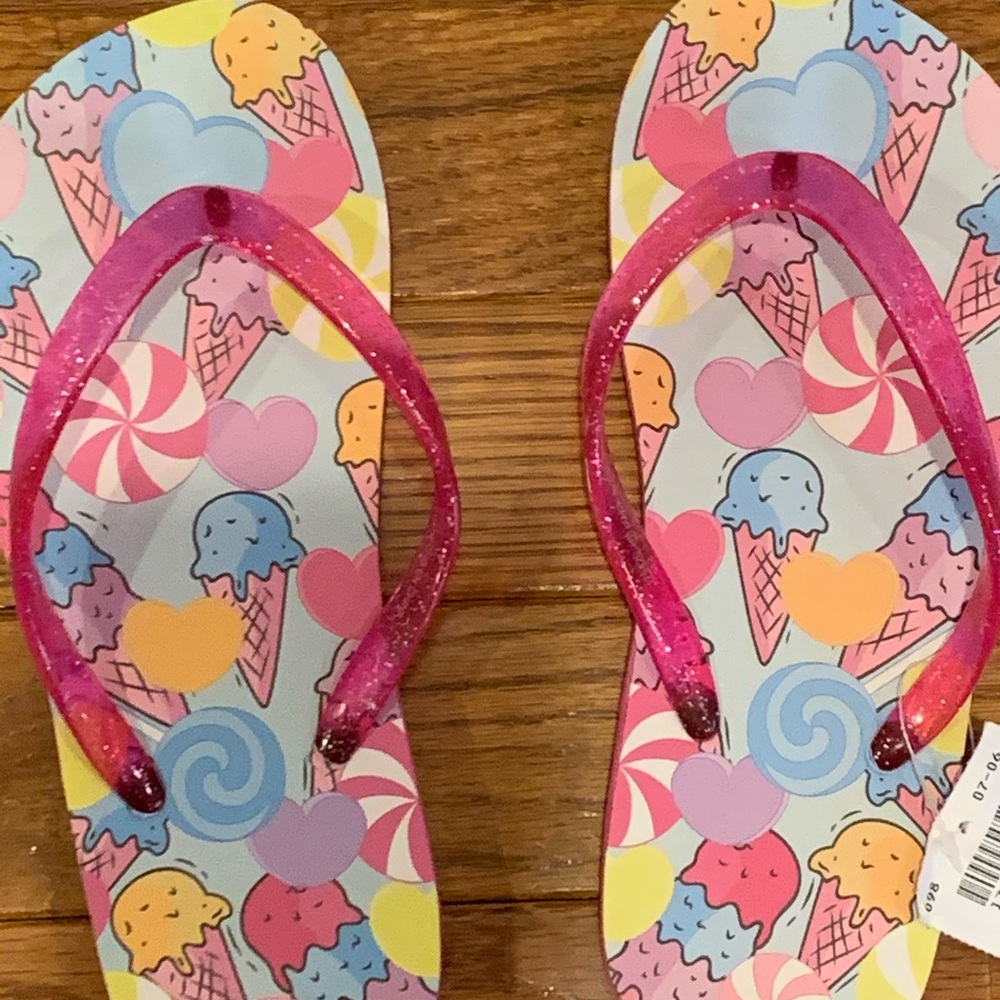 Girls size 13 flip flops